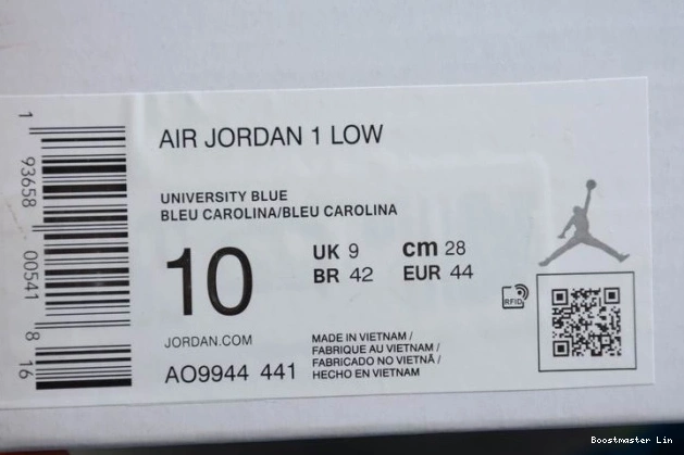 Bmlin Low Air Jordan UNC (W) AO9944-441 1 0825